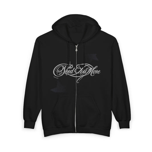 NEED U MORE BLACK LOGO HOODIE